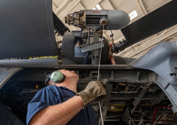 Hoist is removed from an HH-60G Pave Hawk helicopter