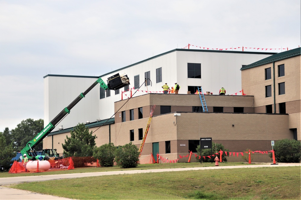 Army Corps of Engineer-led project at Sparta-Fort McCoy Airport, cantonment area underway for new roofing at Fort McCoy