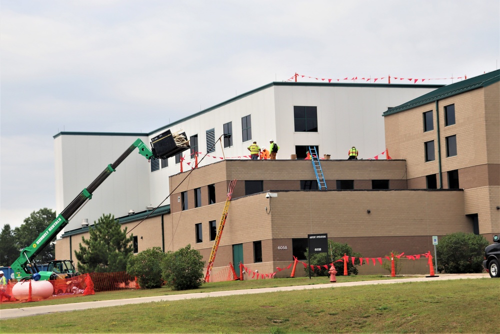 Army Corps of Engineer-led project at Sparta-Fort McCoy Airport, cantonment area underway for new roofing at Fort McCoy