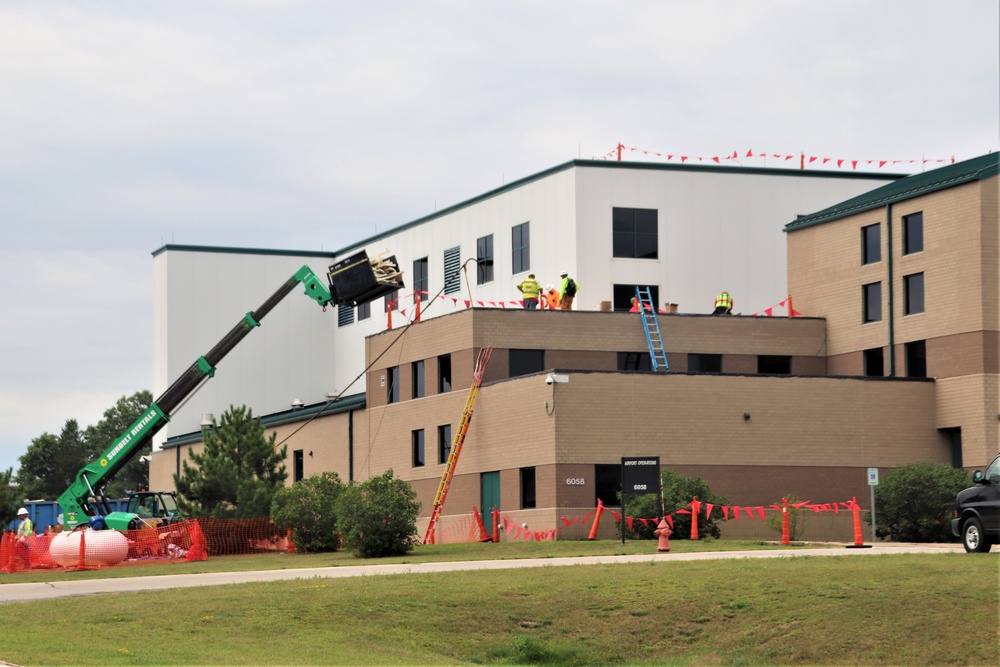 Army Corps of Engineer-led project at Sparta-Fort McCoy Airport, cantonment area underway for new roofing at Fort McCoy