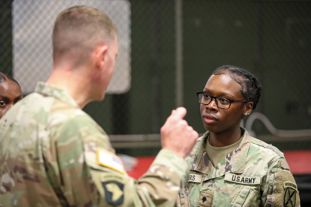 An Automated Logistical Specialist Meets the G-4 Deputy During an Inspection