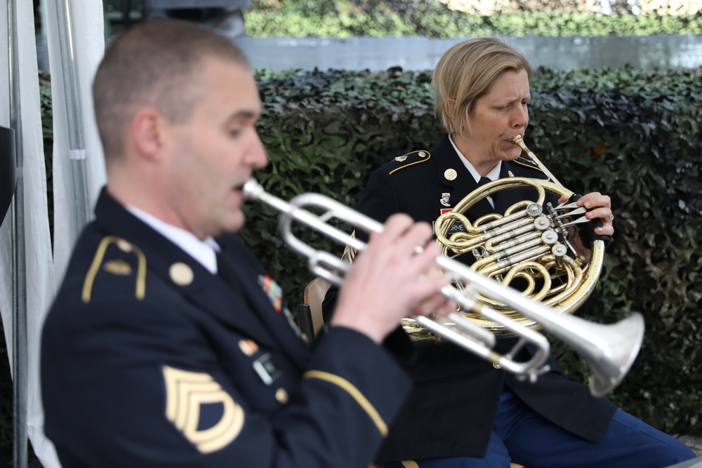 4th Infantry Division's Ivy Brass ensemble performs during Brandenburg Night