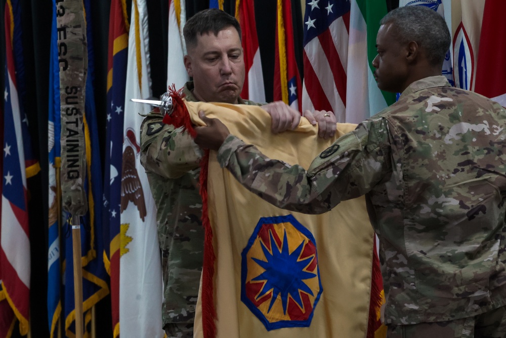 13th Armored Corps Sustainment Command participates in a Transfer of Authority