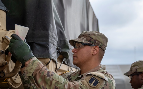 228th BSC Soldiers provide logistical support for Arcane Thunder 23