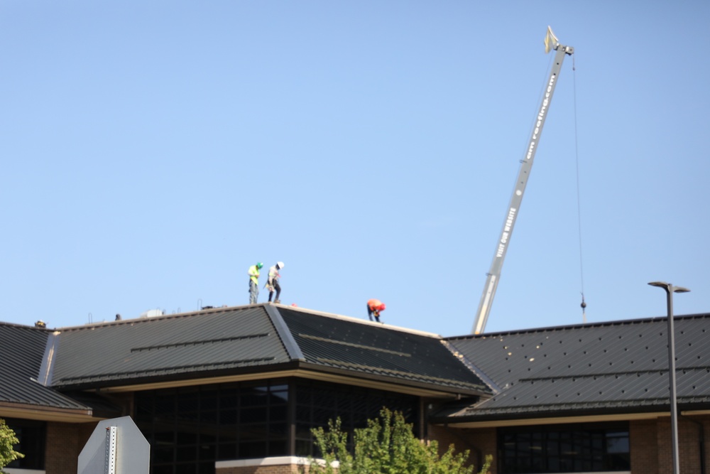 Army Corps of Engineer-led project at Sparta-Fort McCoy Airport, cantonment area underway for new roofing at Fort McCoy