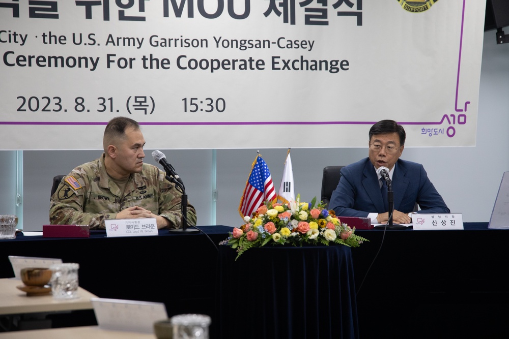 Garrison &amp; Seongnam city signing ceremony strengthens community relationship