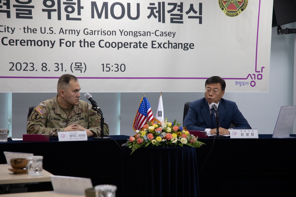 Garrison &amp; Seongnam city signing ceremony strengthens community relationship