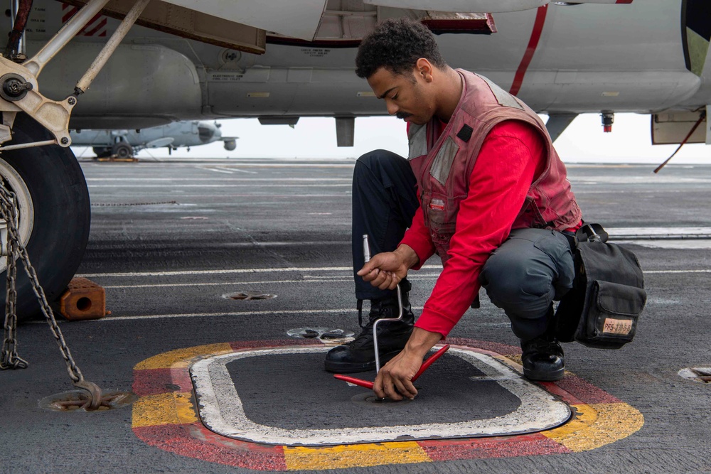 Sailor Secures Hatch