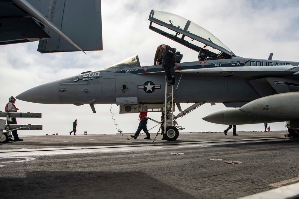 Jet Gets Maintenance On Flight Deck