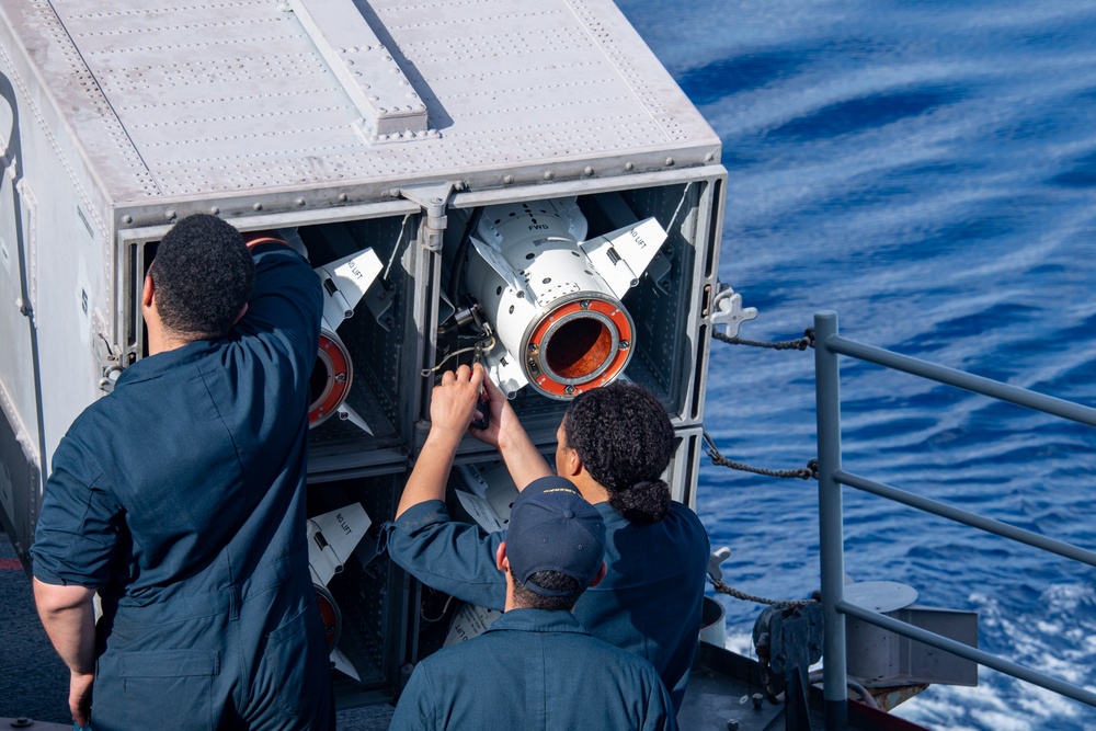 USS America (LHA 6) Conducts NATO Missile Upload