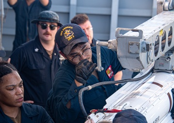 USS America (LHA 6) Conducts NATO Missile Upload