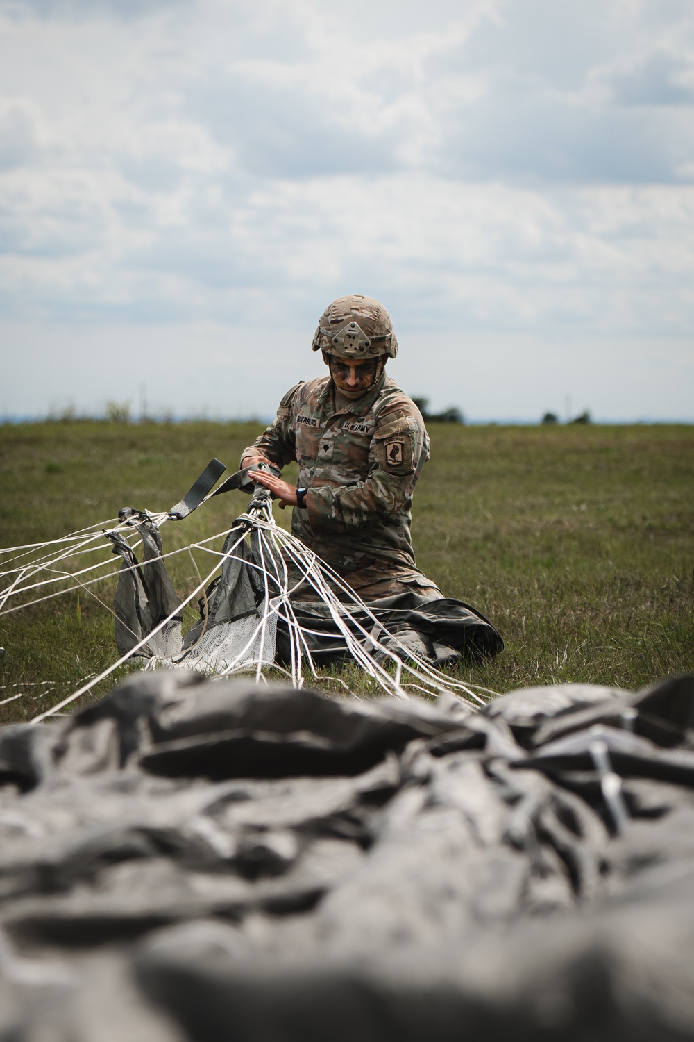 Sky Soldiers Conduct Airborne Operation On Frida Drop Zone