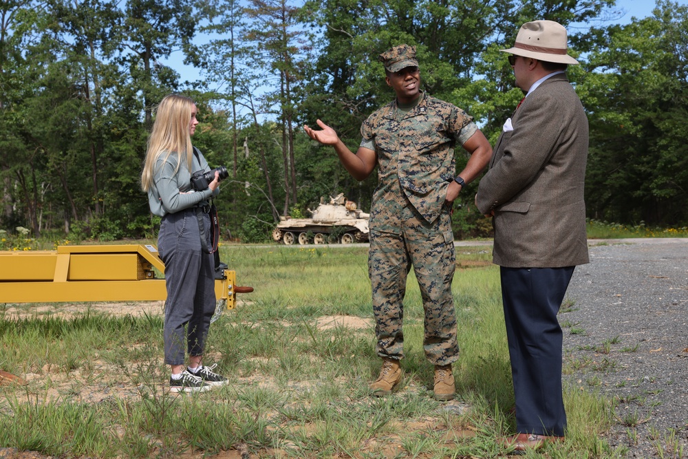 Col. Brooks welcomes visiting journalists for media roundtable discussion