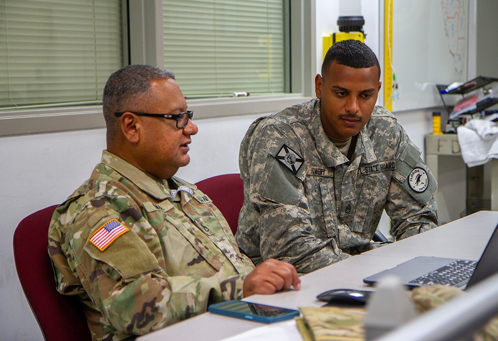 Florida State Guard personnel support Florida National Guardsmen during Hurricane Idalia