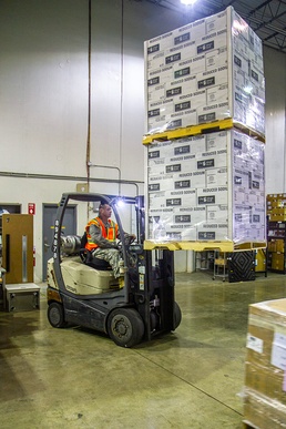 Florida State Guard personnel support Florida National Guardsmen during Hurricane Idalia