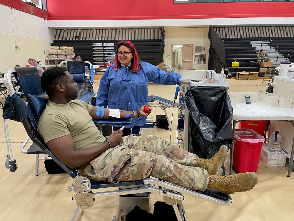 Armed Services Blood Program Blood Drive held at Fort Riley