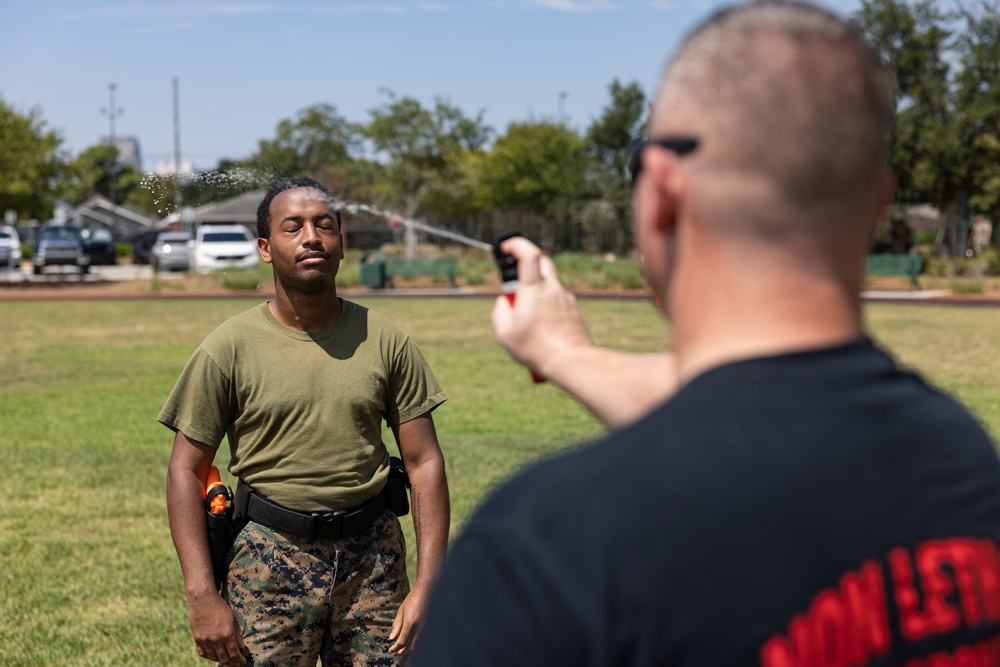 Marine Force Reserve PMO Hosts OC Maneuver Course