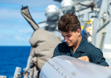 USS Paul Hamilton Torpedo Tube Maintenance
