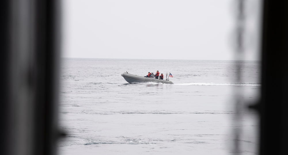 Theodore Roosevelt Sailors Conduct Small Boat Training