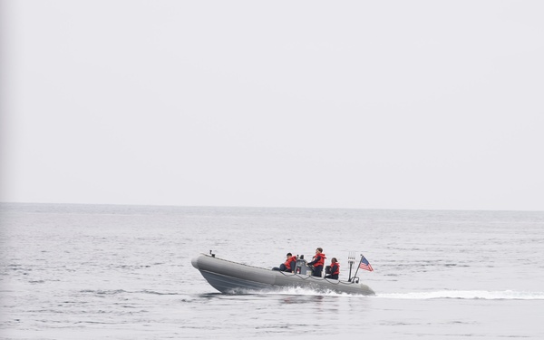 Theodore Roosevelt Sailors Conduct Small Boat Training