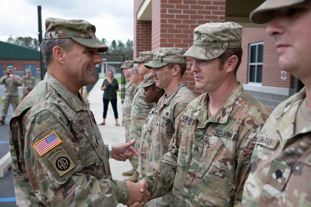 The Adjutant General John Haas awards soldiers for response to Hurricane Idalia