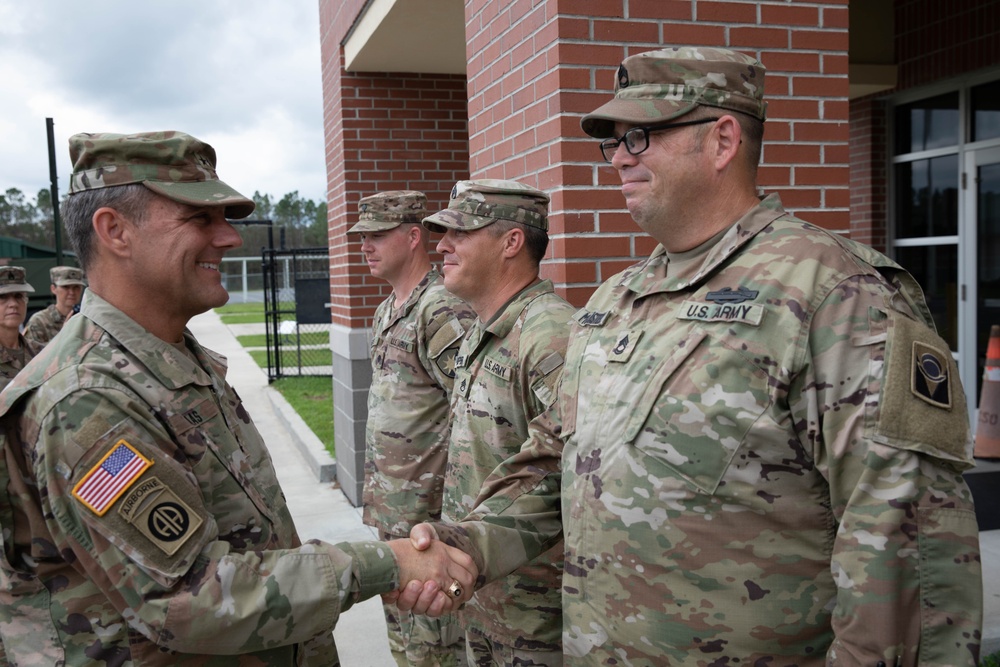 The Adjutant General John Haas awards soldiers for response to Hurricane Idalia