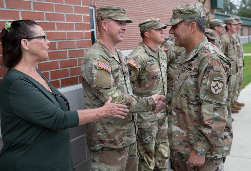 The Adjutant General John Haas awards soldiers for response to Hurricane Idalia