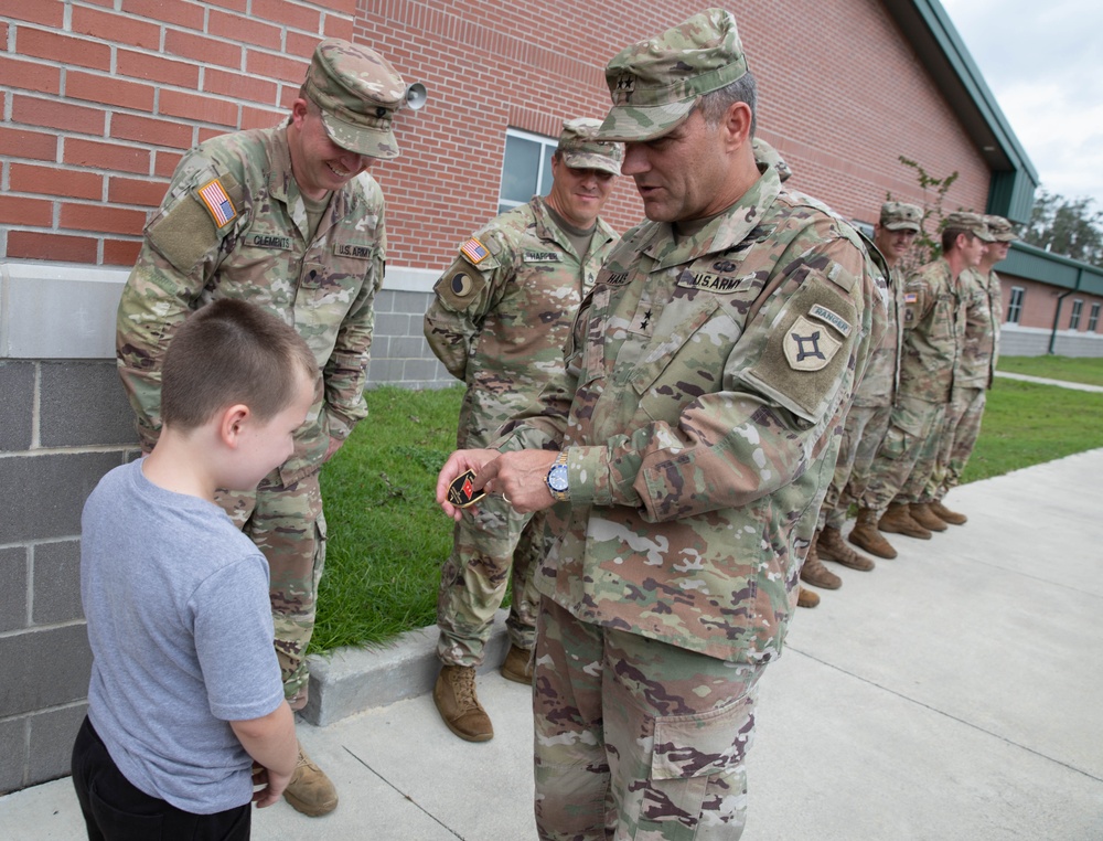 The Adjutant General John Haas awards soldiers for response to Hurricane Idalia