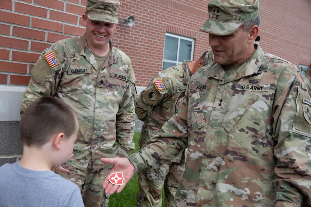 The Adjutant General John Haas awards soldiers for response to Hurricane Idalia