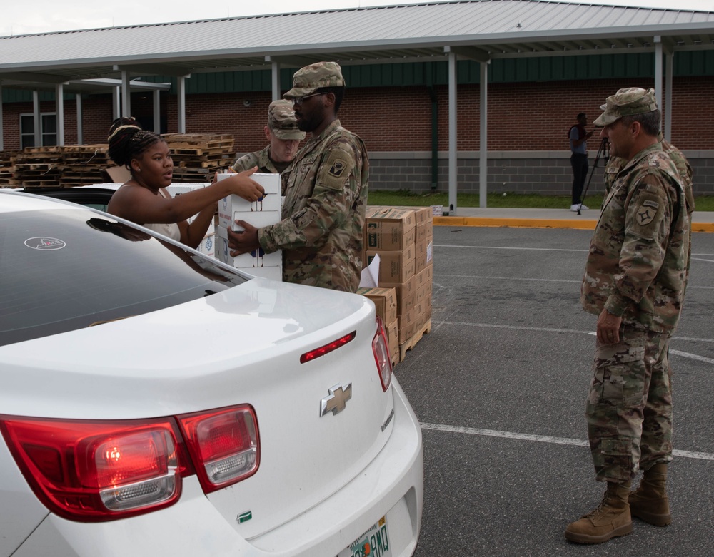 The Adjutant General joins soldiers assisting civilians recovering from Hurricane Idalia