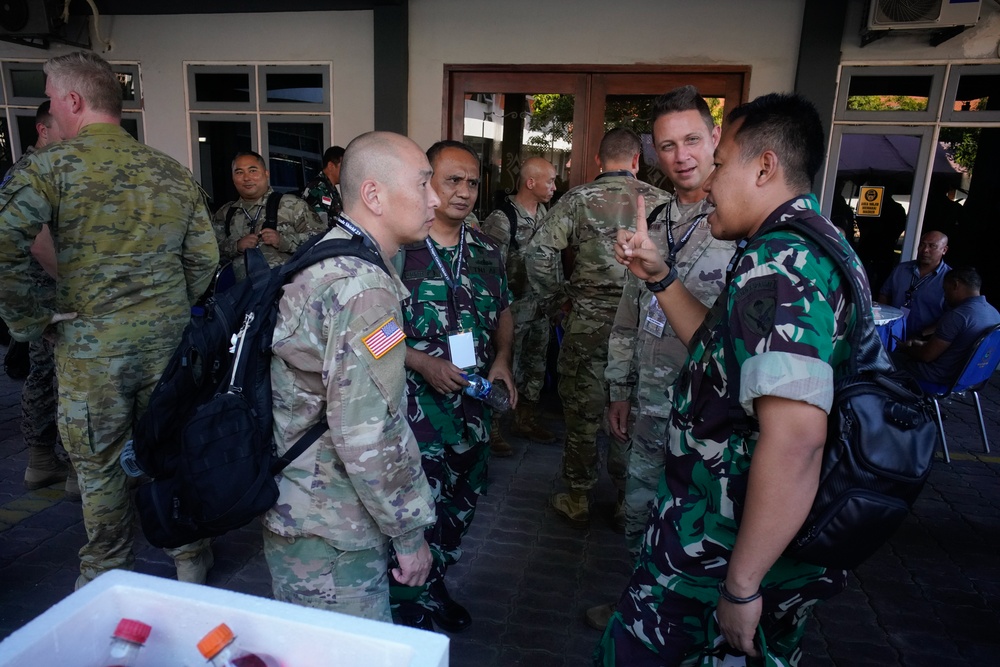 Super Garuda Shield Operational Planning Staff Exercise participants meet their counterparts