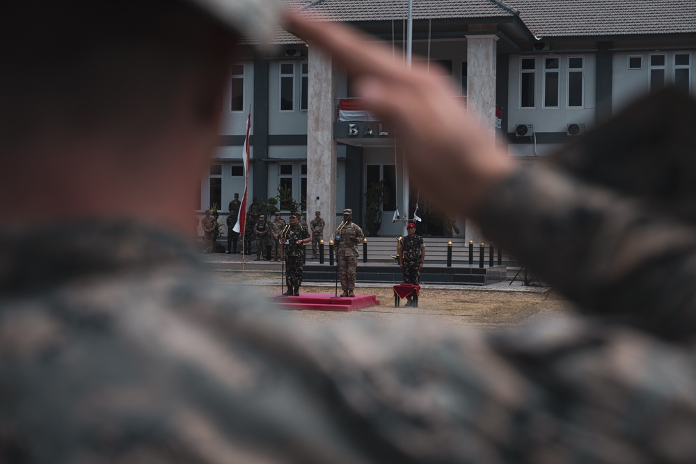 MRF-D Marines participate in the opening ceremony of Super Garuda Shield 2023