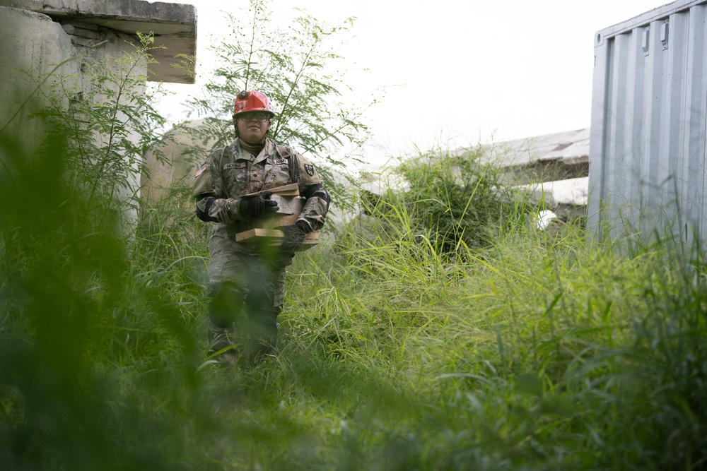 Military exercises at training camp