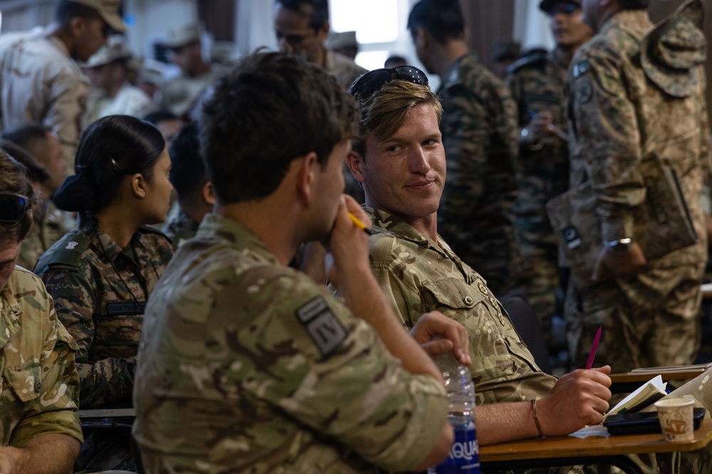 Marines, Partner Nation Service Members Attend Introduction Brief