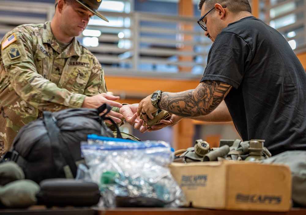 Staff Sgt. Duran Presents Equipment