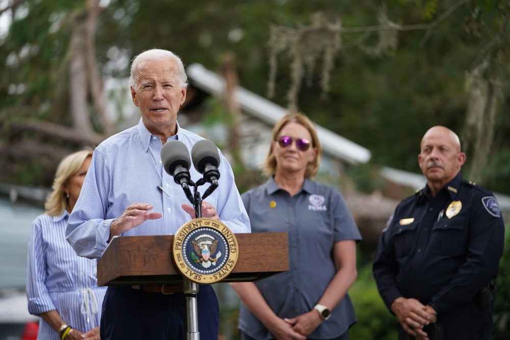 President Biden Visits Florida After Hurricane Idalia