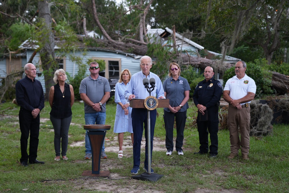 President Biden Visits Florida After Hurricane Idalia