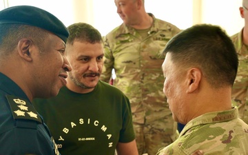 Kuwait Brig. Gen. Daheem visits 371st Sustainment Brigade, Camp Arifjan