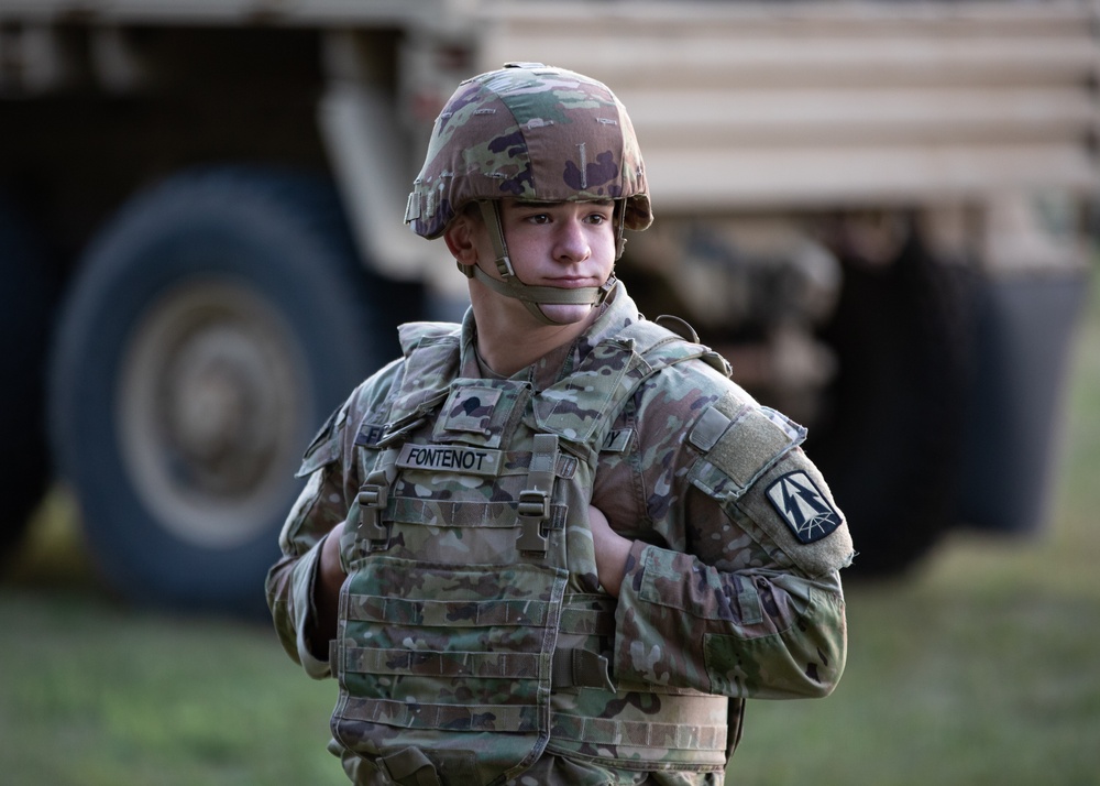 U.S. Army Spc. Jacob Fontenot waits to begin an Expert Physical Fitness Assessment