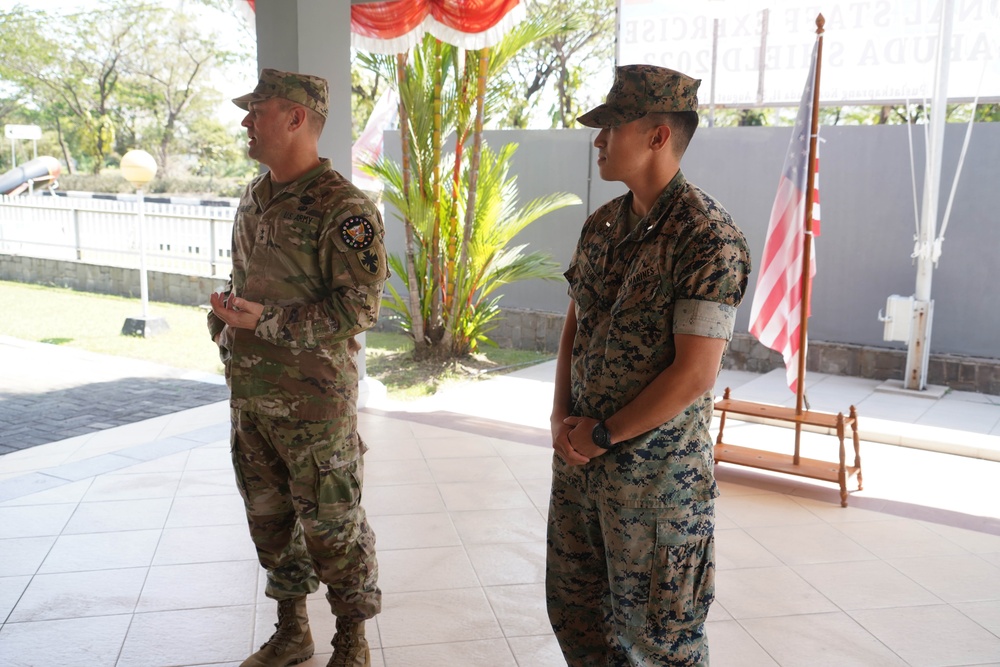 U.S. Marine Promoted to Capt. during exercise Super Garuda Shield 23 STAFFEX.