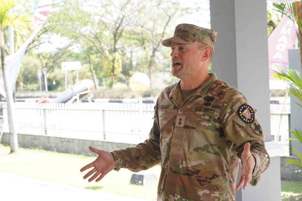 U.S. Marine Promoted to Capt. during exercise Super Garuda Shield 23 STAFFEX.