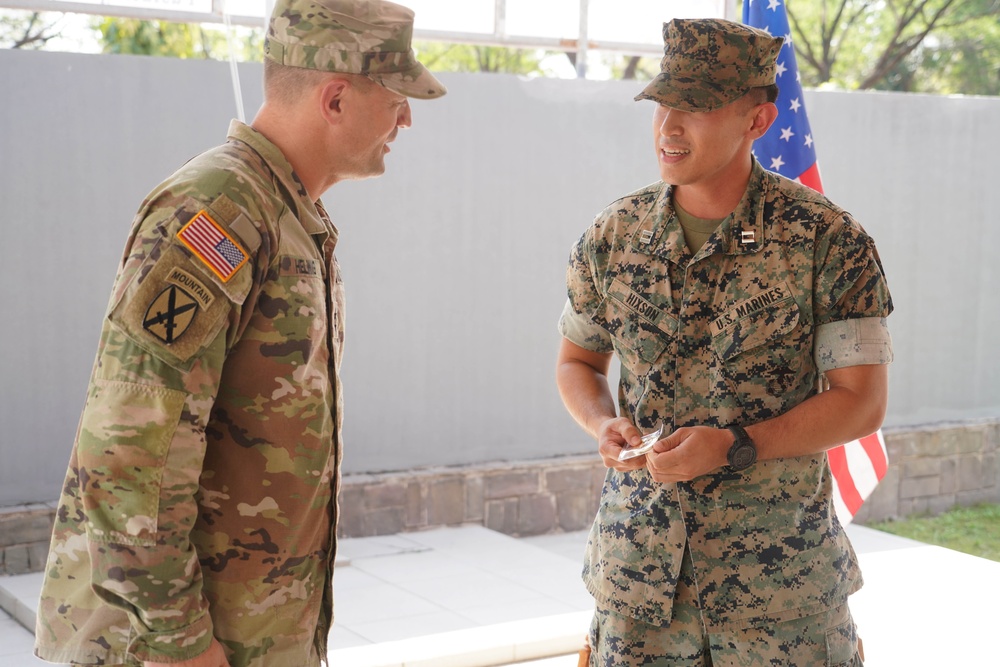 U.S. Marine Promoted to Capt. during exercise Super Garuda Shield 23 STAFFEX.