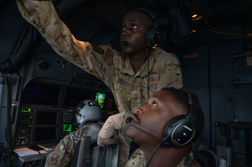 All-black Gunship crew performs flyover at Red Tails Classic