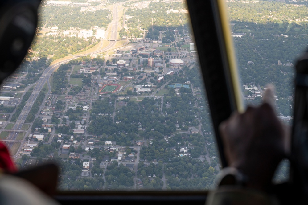 All-black Gunship crew performs flyover at Red Tails Classic