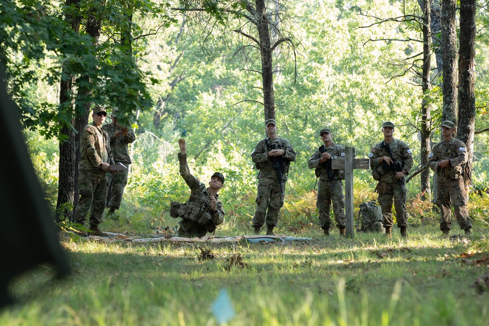 Spc. Elihu W. Wagner throws a practice grenade