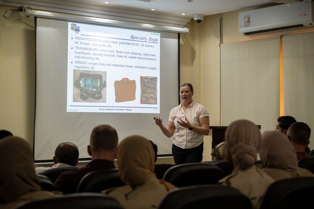 USAF Aeromedical Evacuation Airmen share knowledge with Egyptian partners during exercise Bright Star 23