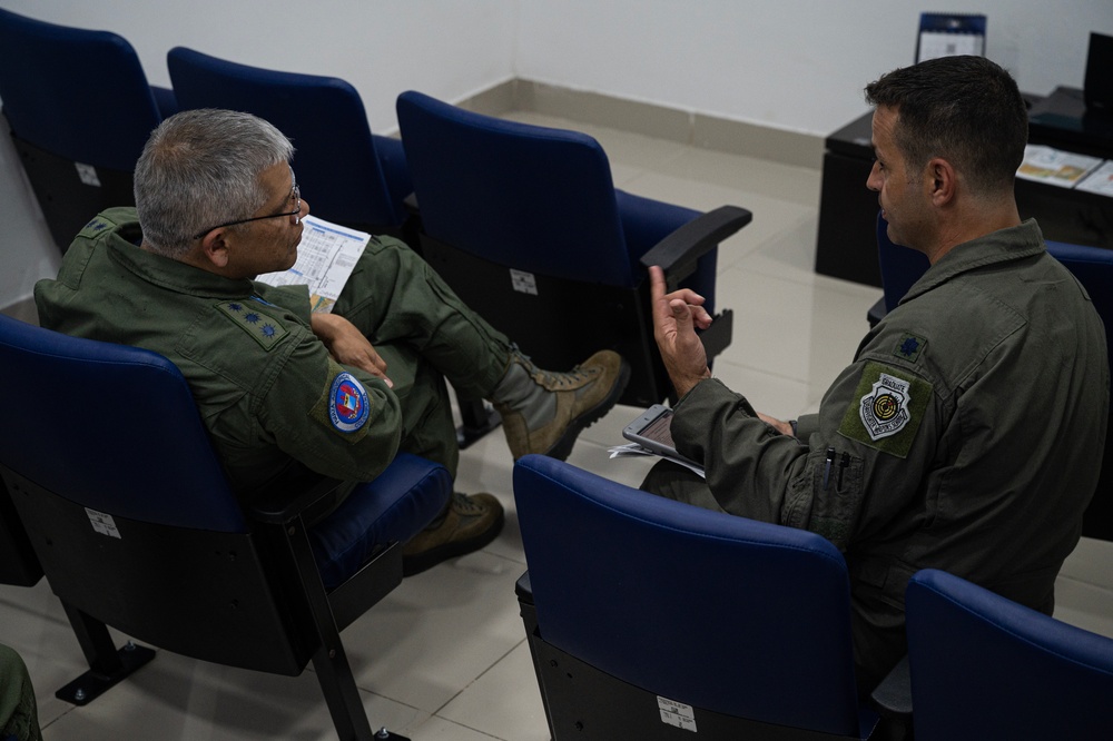 Relampago VIII / ADLA 2023; Maj. Gen. Carlos Fernando Silva Rueda flight with 125th FW