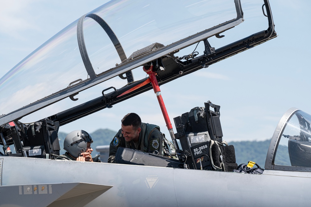 Relampago VIII / ADLA 2023; Maj. Gen. Carlos Fernando Silva Rueda flight with 125th FW