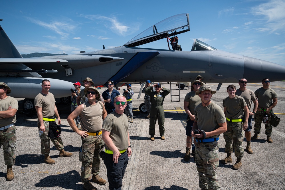 Relampago VIII / ADLA 2023; Maj. Gen. Carlos Fernando Silva Rueda flight with 125th FW
