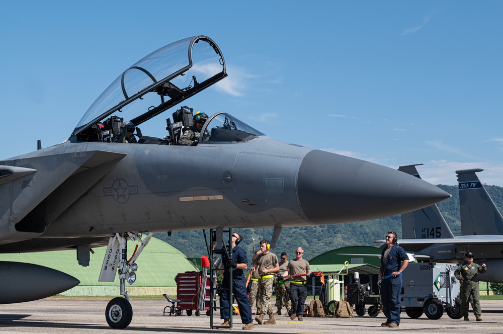 Relampago VIII / ADLA 2023; Maj. Gen. Carlos Fernando Silva Rueda flight with 125th FW